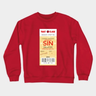 Singapore luggage tag Crewneck Sweatshirt